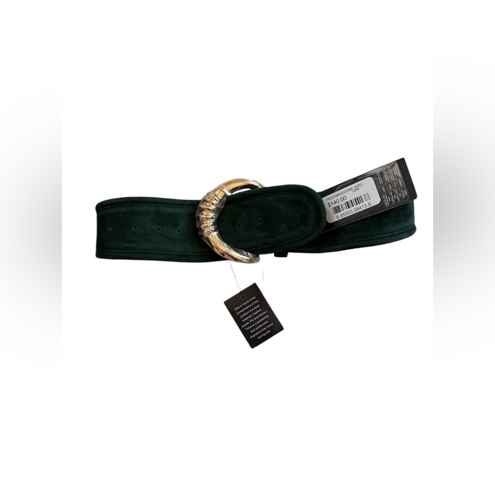 Elegant Green Belt with Gold Buckle - Size XS - Picture 7 of 8